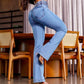 Hoch taillierte, dehnbare Flared Jeans💯💯