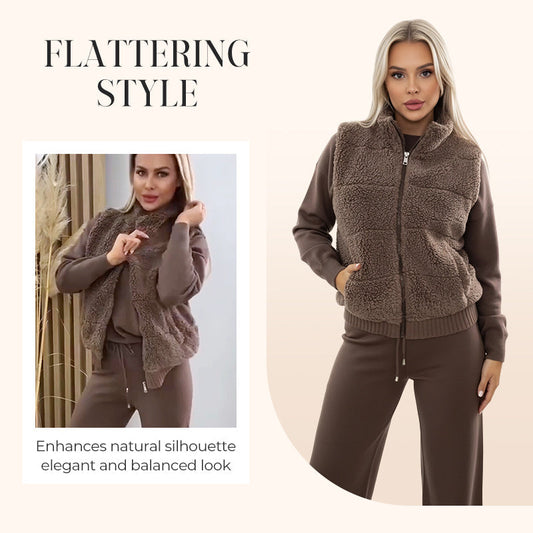 Ihr neues Lieblingsoutfit für den Winter – ein dreiteiliges Lounge-Set aus warmem Strick, das Sie den ganzen Tag über gemütlich, schick und selbstbewusst hält ❄️
